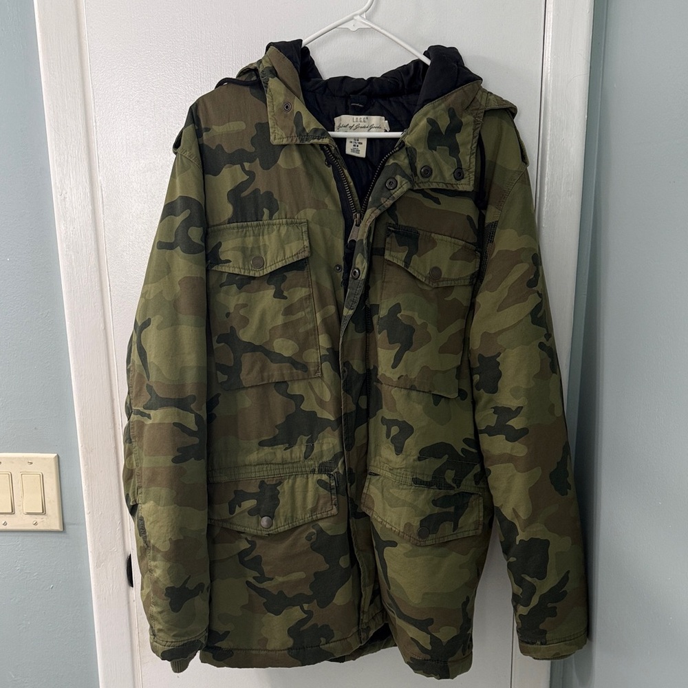 H&M Green Camouflage Military Jacket